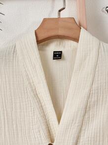 Manfinity VCAY Loose Men's Solid Color V-Neck Shirt - Beige - View 4