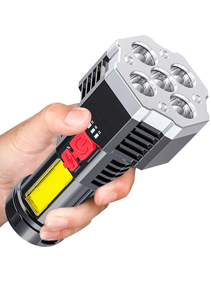 1 pieza ABS LED moderno recargable multifuncional LED antorcha para exterior - Blanco - Ver 1