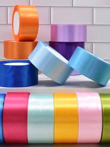 1 Đồng Màu Gói Quà Ruy Băng Tối Giản Polyester Gói Quà Ruy Băng Cho Gia Đình - Màu be - Xem 6
