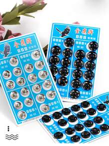 20顆鐵合金縫紉鈕扣家用簡約平紋縫紉鈕扣 - 白色 - 查看 6