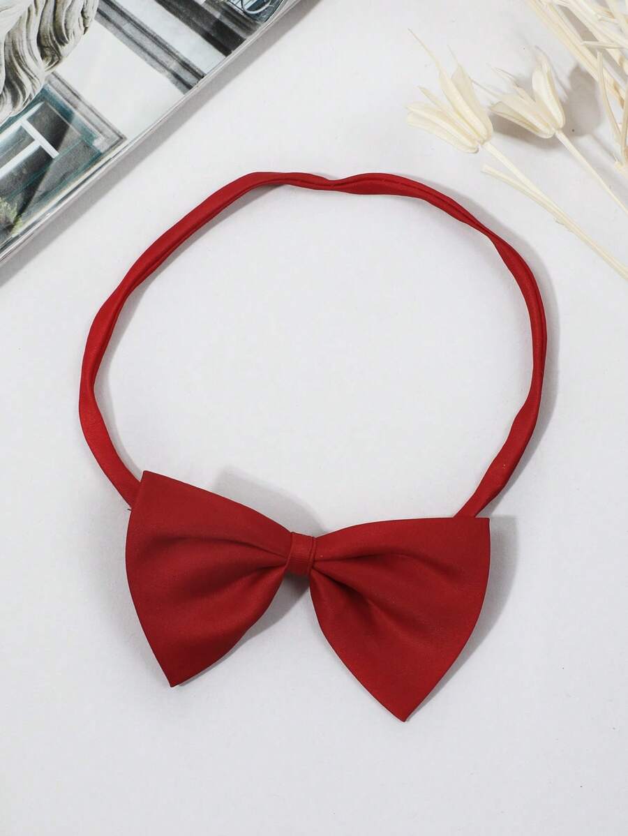 素色領結 - 紅色 - 查看 1