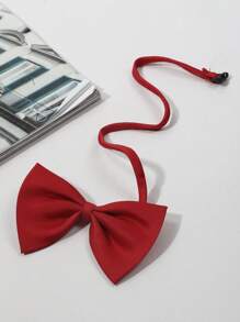 素色領結 - 紅色 - 查看 2