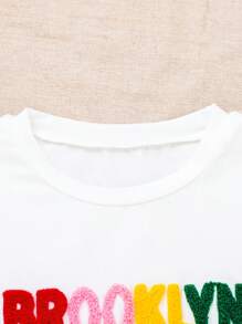 SHEIN Tween Girl Letter Graphic Tee