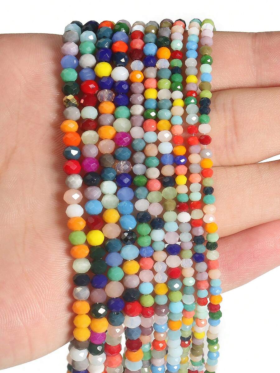 Mixed Color 2mm 3mm 4mm Crystal Waist Beads For DIY Earrings, Bracelets or Spacer Beads - Multicolor - View 1