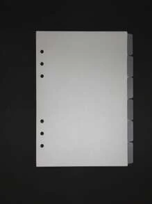 6pcs Solid Color Binder Divider, Simple Multi-purpose Loose Leaf Notebook Divider For Page Marking Classify File - Clear - View 1