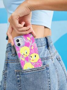 LOONEY TUNES X SHEIN Cartoon Chicken Pattern Phone Case ,Compatible With IPhone - Multicolor - View 6