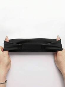 Sports Sweat Absorbing Breathable Antiperspirant Yoga Hair Band - Black - View 5