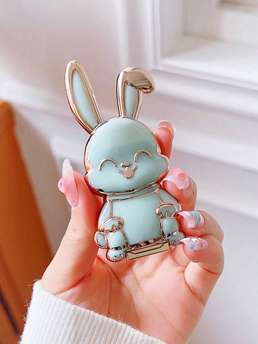 1pc Rabbit Design PC Phone Grip Holder - Mint Green - View 1
