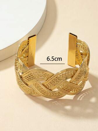 1 st elegant lyxigt öppet armband med vågdesign i färg, perfekt för julklapp