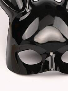 1入組女性素色耳朵裝飾龐克戲服面罩適合派對