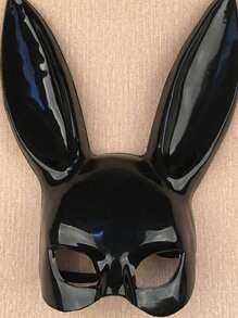 1入組女性素色耳朵裝飾龐克戲服面罩適合派對