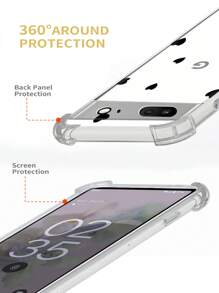 愛心圖案透明手機殼 - 彩色 - 查看 3