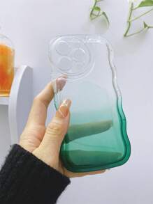 Ombre Clear Phone Case - Dark Green - View 1
