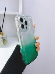 Ombre Clear Phone Case - Dark Green - View 2