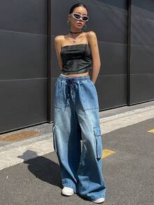 DAZY Tie Dye Tube Top - Dark Green - View 7