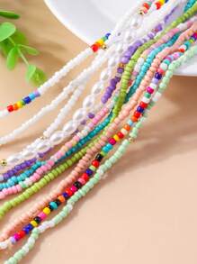 5入組隨機貝殼裝飾串珠項鏈