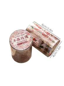 1 cuộn Hoa Hồng Họa Tiết Mặt Nạ Băng, Vintage Băng Washi Đa năng Cho Thủ Công DIY, Tay Tài Khoản, Trang Trí - Nhiều màu - Xem 3