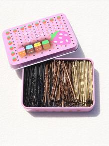 200入組女士素色休閒邊夾適用於日常生活 - 彩色 - 查看 1