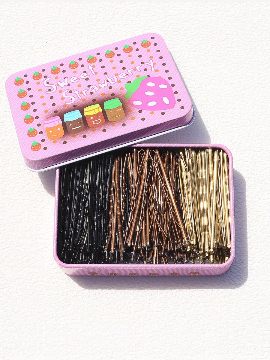 200入組女士素色休閒邊夾適用於日常生活 - 彩色 - 查看 1