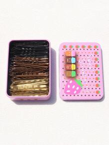 200入組女士素色休閒邊夾適用於日常生活 - 彩色 - 查看 5