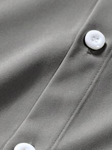 Manfinity Homme Men Geo Print Shirt Without Tee - Grey - View 3