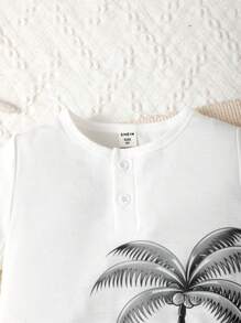 Toddler Boys Coconut Tree Print Tee & Shorts - Multicolor - View 3