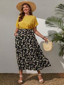 EMERY ROSE Bộ thời trang Plus Size Túi Họa tiết hoa Boho - Nhiều màu - Xem 5