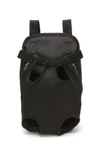 1入組寵物包後背包手提包網紗黑色舒服透氣後和耐用