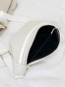 中号米色灯芯绒腰包，适合日常使用，母亲节送给妈妈的礼物