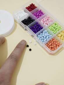 1box Bead DIY Jewelry Accessory & 1roll Thread - Multicolor - View 2