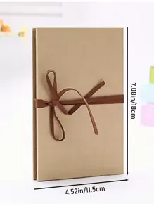 1pc Solid Color Photo Album, Creative Foldable Self Adhesive DIY Memory Book For Photo, Card Storage - Black - View 6