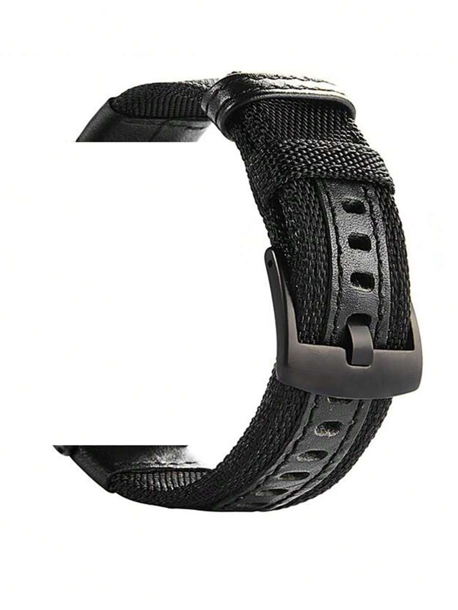 1入黑色20mm/22mm手表帶兼容Amazfit GTS/2/2e/3/4 GTS2 迷你/GTR 4/3/Pro/47mm/GTR2/2e/Stratos 2/3 手環 AMAZFIT BIP手錶帶黑色尼龍材質 - 黑色 - 查看 1