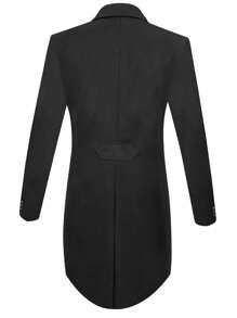 Áo khoác blazer đơn nút viền cao cho nam - màu đen - Xem 2