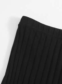 SHEIN Essnce Plus Rib-knit Pencil Skirt
