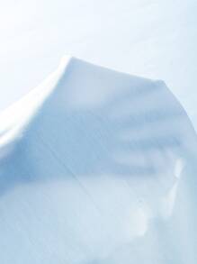 Drawstring Side Solid Tee - Baby Blue - View 6