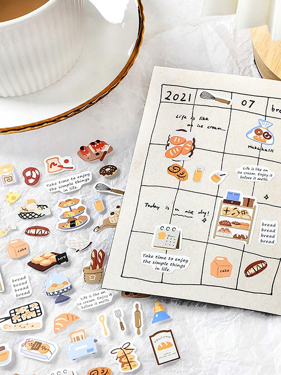 Infeel. Me 1 hoja Pegatina con estampado de dibujos animados al azar - Multicolor - Ver 1