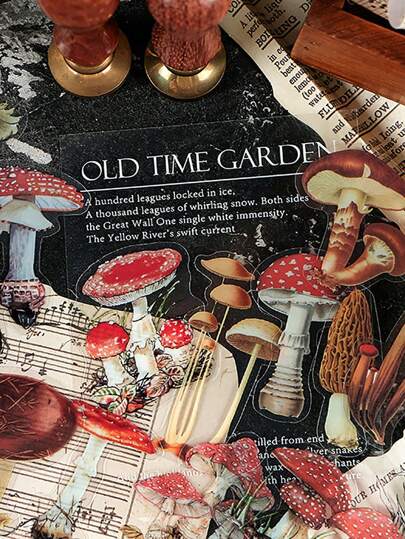 Infeel. Me لاصق بطباعة فطر 40 قطعة