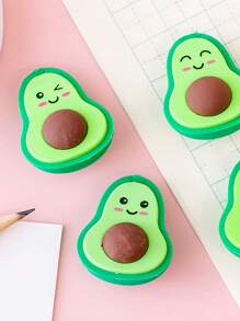 3入組鱷梨造型隨機橡皮 - 彩色 - 查看 4