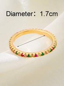 Vòng Trang Trí Đá Cubic Zirconia - Vàng - Xem 5