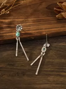 1 cặp hoa tai thả ngọc lam thiết kế theo phong cách phương Tây cổ điển dành cho phụ nữ, quà tặng sinh nhật thời trang cho ngày lễ tình nhân, mẹ, mẹ, ngày của mẹ, quà tặng - Nhiều màu - Xem 2