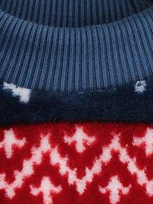 1件雪花双面毛绒宠物连帽衫，猫狗均适用 - 彩色 - 查看 5