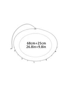 1pc Fashion Copper Star & Rhinestone Charm Waist Chain For Girls For Festival Daily Decoration - Silver - View 5