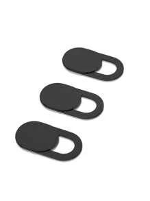 網絡攝像頭保護套、相機保護套滑軌、筆記本電腦相機保護套滑軌、智能手機網絡攝像頭貼紙 - 黑色 - 查看 2