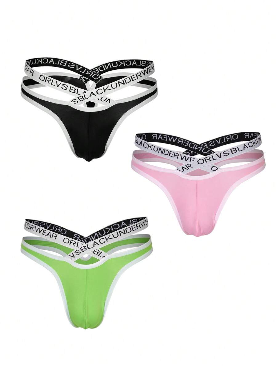 Nam 3 gói Thư Băng Cắt Ra Quần Lót Gợi Cảm - Nhiều màu - Xem 1