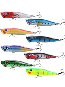 SOUGAYILANG 8入組魚餌攀爬魚餌浮水假餌