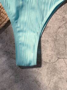 側繫帶泳褲 - 藍色 - 查看 4