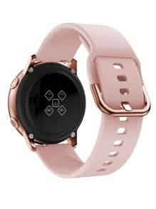 1入組20mm手錶腕帶，適用於三星Galaxy Watch 4/5/5 Pro/Classic 46mm/ Active 2/Gear S3，矽膠帶，適用於華為GT 2/2e/3/3 Pro智能手錶腕帶配件 - 粉色 - 查看 4