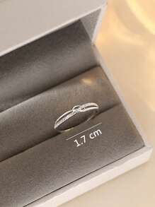 1pc Fashion Zinc Alloy Knot Decor Ring For Women For Daily Decoration