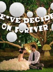 4pcs Paper Lantern, White Hanging Lantern For Party - White - View 4