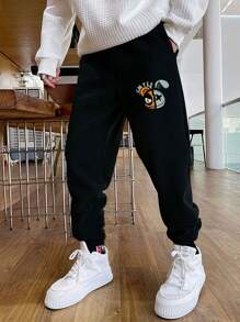 Manfinity Hypemode Men Cartoon Graphic Joggers - Black - View 1